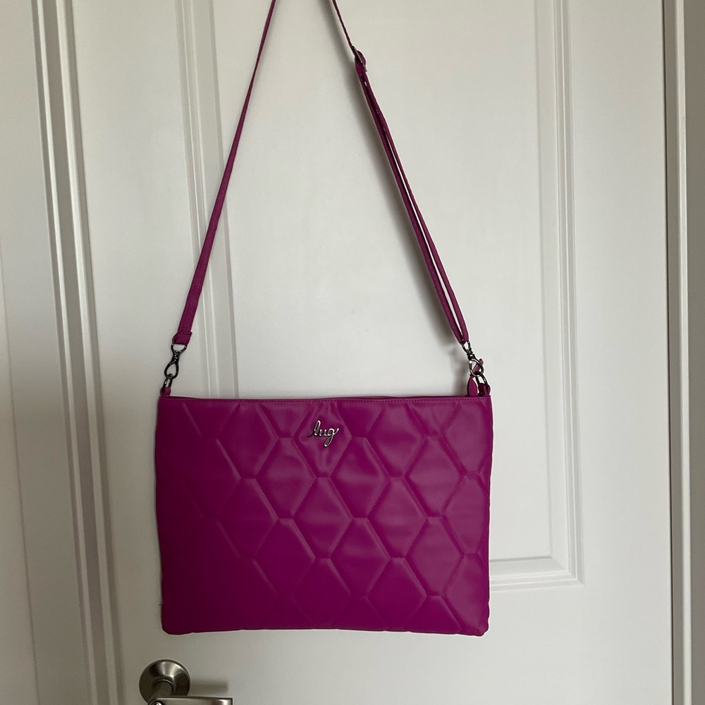 Lug Satin Luxe Large Portfolio Crossbody - Galley (Color: Orchid)